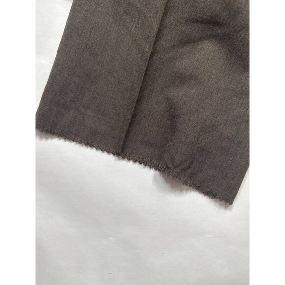 Berle Men’s Size 53x38 Brown Worsted Wool Pleated Dress Pants Raw Hem New - Picture 5 of 9
